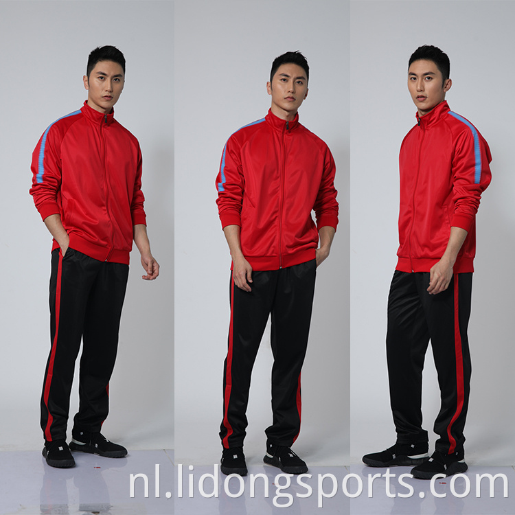 Fashion Men Groothandel sportkleding Slim Fit Men Tracksuit met zijstreep